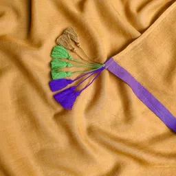 suta Women Mul Cotton Saree with Tassels image 5