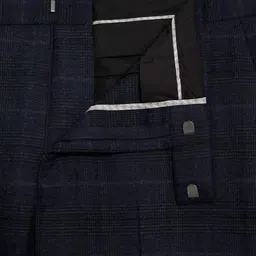 marks & spencer Men Prince of Wales Checked Slim Fit Flat-Front Trousers image 5