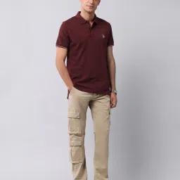 u.s. polo assn. Men Slim Fit Polo T-Shirt with Contrast Tipping image 5