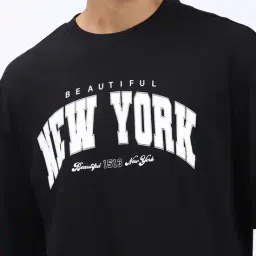 Shein Drop Shoulder Typographic Chest Print Crew Tshirt image 5