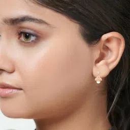 bhima jewels Women Sterling Silver Rose Gold-Plated Bell Jhumkas image 5