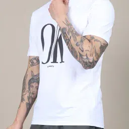 Shein Short Sleeve Typographic Chest Print Crew Tshirt image 1