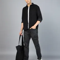 Shein Spread Collar Corduroy Shirt With Chest Pocket image 5