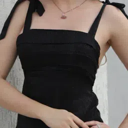 Shein Tie-Up Strap Pleated Animal Print Mini Sheath Dress image 5