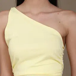 Shein Party One Shoulder Cut-Out Ruched Mini Bodycon Dress image 5