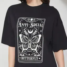 Shein Drop Shoulder Graphic Front Print Crew Tshirt image 5