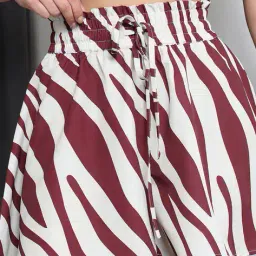 Shein Animal Print Smocked Waist High Rise Shorts image 5