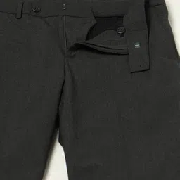 john players Men Slim Fit Low-Rise Flat-Front Trousers image 5