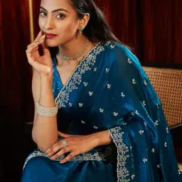 tanuka Women Silk Saree with Embellished Border image 5