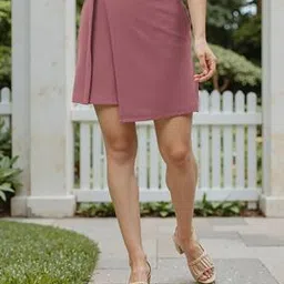 Shein Buckle Strap Mini Wrap Skirt with Pocket-picture-45