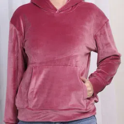 Shein Drop Shoulder Full Sleeve Hoodie With Kangaroo Pocket image 1