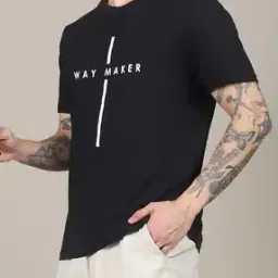 Shein Short Sleeve Typographic Chest Print Crew Tshirt-picture-46