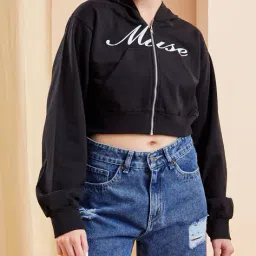 Shein Drop Shoulder Typographic Chest Print Hoodie image 1