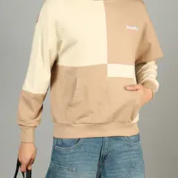 Shein Drop Shoulder Colour-blocked Hoodie With Pocket-picture-35