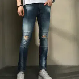 Shein Full Length Knee Slit Skinny Jeans-picture-20