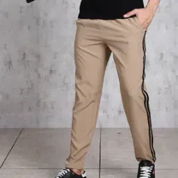 Shein Ankle Length Low Rise Contrast Side Striped Track Pants-image-21
