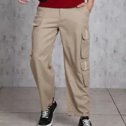 Shein Ankle Length Low Rise Cargo Pant With Mock Pockets-image-13