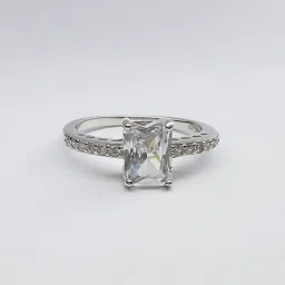 arte Women Sterling Silver CZ-Studded Ring image 1