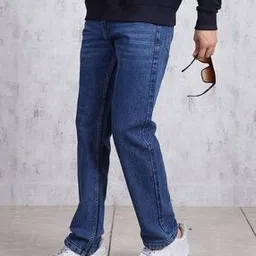 Shein Full Length Fly With Button Closure Stone Wash Jeans-image-41