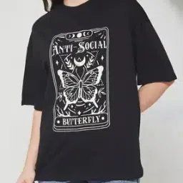 Shein Drop Shoulder Graphic Front Print Crew Tshirt-picture-37