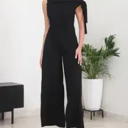 Shein Party Shoulder Tie-Knot Cinched Waist Wide Leg Jumpsuit-image-23