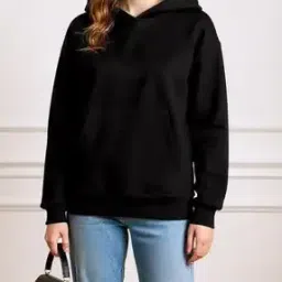 Shein Drop Shoulder Full Sleeve Hoodie With Pockets-image-73