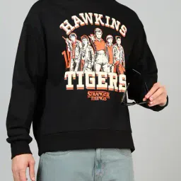 Shein Drop Shoulder Stranger Things Front Print Sweatshirt image 1