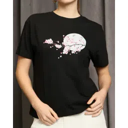 Shein Drop Shoulder Graphic Chest Print Crew Tshirt image 1