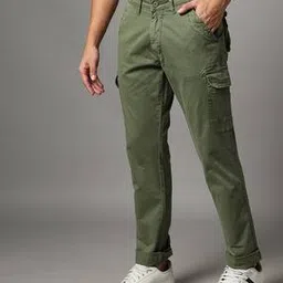 spykar Men Flat-Front Regular Fit Cargo Pants-picture-11