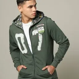 being human Men Typographic Print Regular Fit Hoodie-picture-30