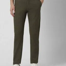 peter england casuals Men Slim Fit Flat-Front Trousers-picture-12
