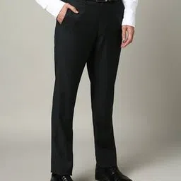 van heusen Men Slim Fit Flat-Front Trousers-picture-12