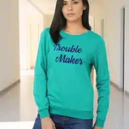 iscenery by vero moda Typographic Print Crew-Neck Sweatshirt-picture-48