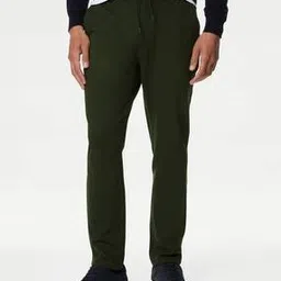 marks & spencer Men Tapered Fit Flat-Front Trousers-picture-53