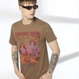 dnmx Men Graphic Print Regular Fit Crew-Neck T-Shirt-picture-34