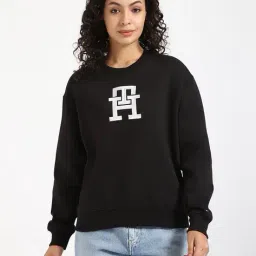 tommy hilfiger Women Brand Print Regular Fit Sweatshirt image 1