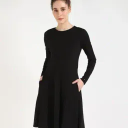 tommy hilfiger Women Round-Neck Fit & Flare Dress image 1