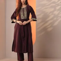 gerua by libas Women Round-Neck Straight Kurta Set-picture-20