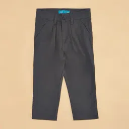 yu by pantaloons Boy Relaxed Fit Double-Pleat Trousers image 1