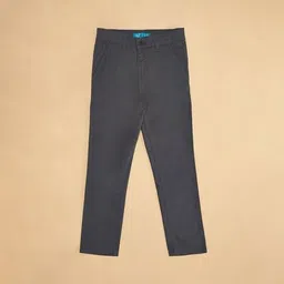 yu by pantaloons Boy Straight Fit Flat-Front Trousers image 1