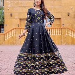 aradhna Women Geometric Anarkali Round-Neck Kurta-picture-43