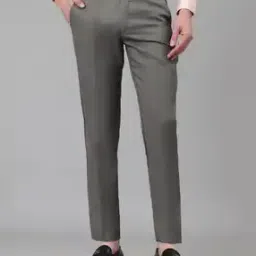 avanova Men Relaxed Fit Flat-Front Trousers-picture-17