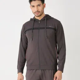 black panther Men Striped Zip-Front Hoodie  image 1