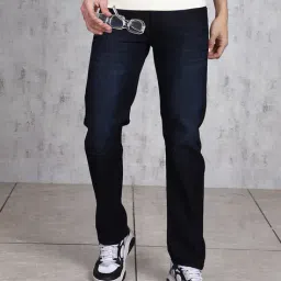 Shein Full Length Fly With Button Closure Mid Wash Jeans image 1