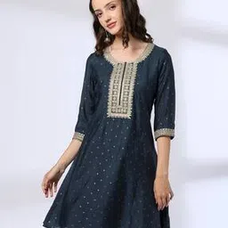 avaasa mix n' match Women Embellished Round-Neck A-Line Kurta-picture-41