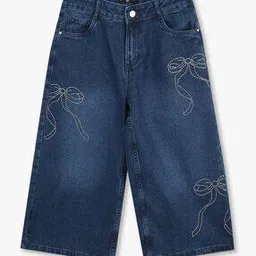 Girls Embellished Wide-Leg Jorts-image-33