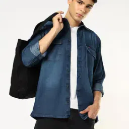 buda jeans co Men Light-Wash Relaxed Fit Shirt-picture-29