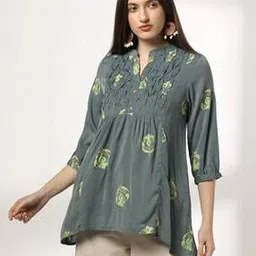 siyahi Women Floral Print Relaxed Fit Tunic-picture-32