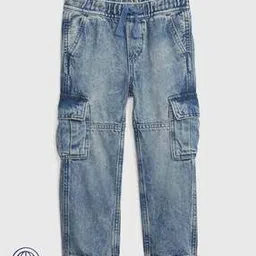 gap kids Boys Light-Wash Loose Fit Cargo Jeans-picture-37