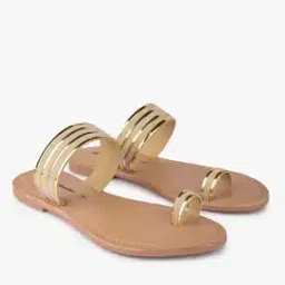 Embellished Toe-Ring Flat Sandals-image-0